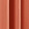 52 x 84 inch Solid Orange Apricot Thermal Blackout Curtain Panels - Set of 2