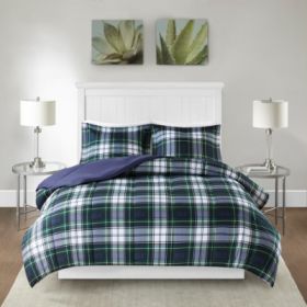 Scotchgard Down  All Season Comforter Set (Option: Navy-Twin)